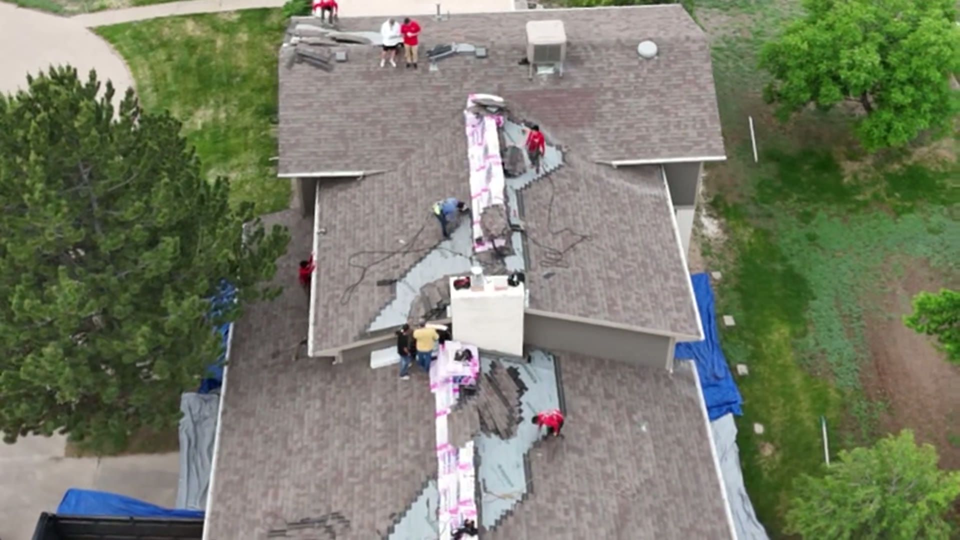Jobsite views of Colorado roofing projects